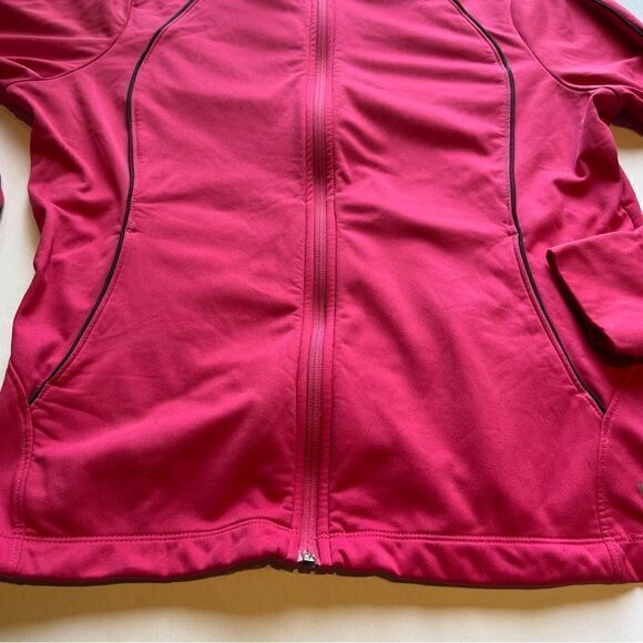 Danskin Now Women's Warm Up Jacket Pink with Gray Piping Size XL(16-18) - Picture 6 of 9